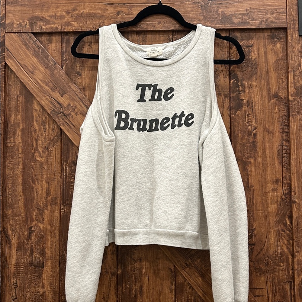 PST The Brunette cold shoulder sweatshirt